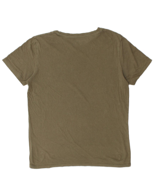 Jack & Jones Herre T-Shirt Top Stor Khaki Bomuld