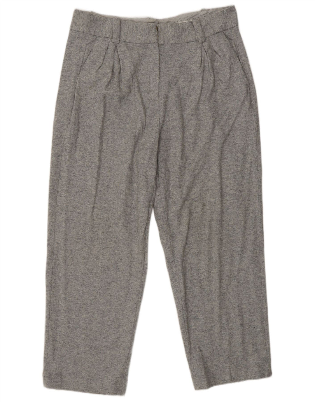 MASSIMO DUTTI Dame Pegged Cropped Trousers EU 42 Large W32 L25 Grå