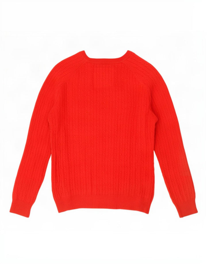 Jack Wills Dame Boat Neck Jumper Sweater UK 12 Medium Rød Bomuld