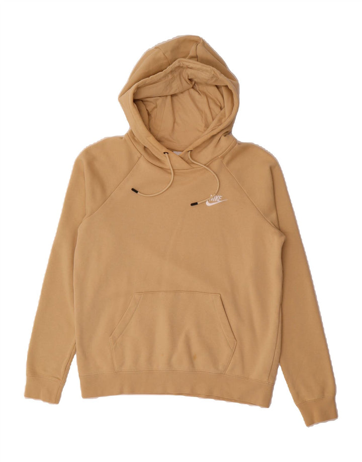 NIKE Womens Hoodie Jumper UK 14 Medium Beige Cotton Vintage Nike and Second-Hand Nike from Messina Hembry 