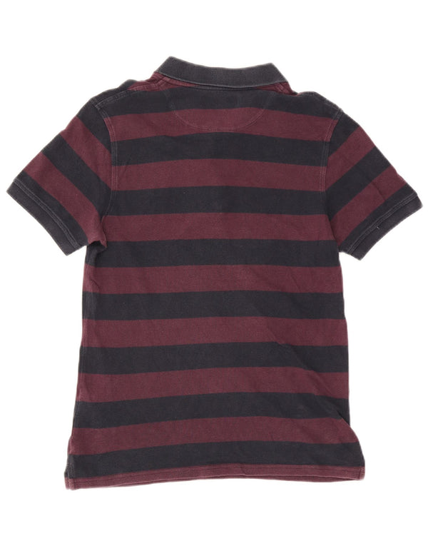 Lyle & Scott herre poloshirt Medium lilla stribet bomuld