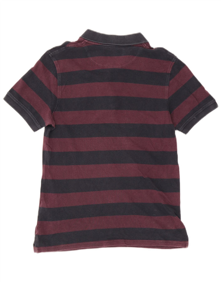 Lyle & Scott herre poloshirt Medium lilla stribet bomuld