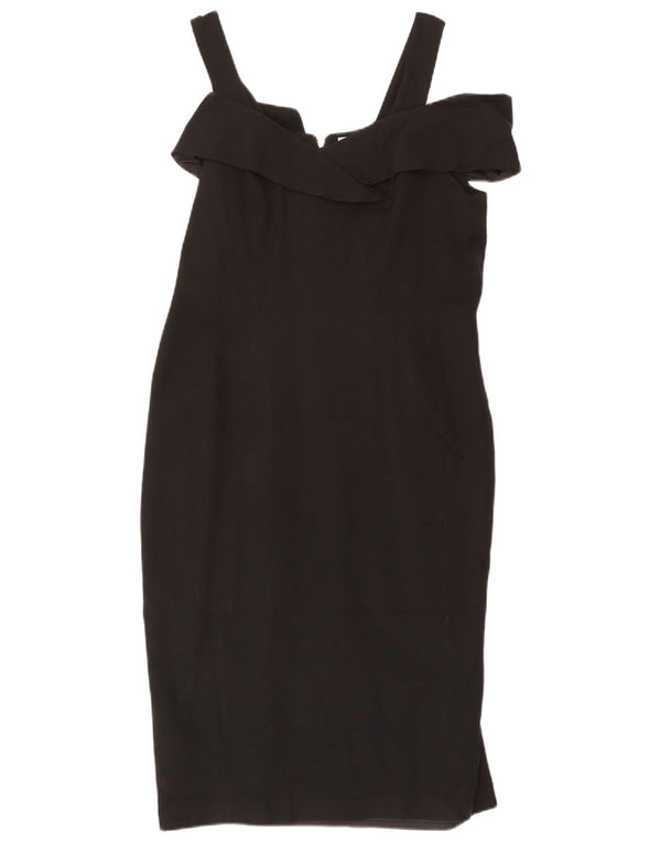 Coast Womens Off Shoulder Bodycon Dress UK 18 XL Black Acetate