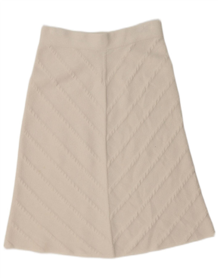 Zara Damestrik A-Line nederdel Medium W28 Off White