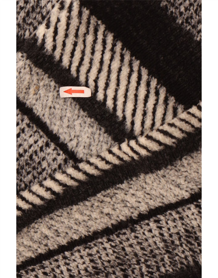 Uncle Sam Herre Zip Neck Jumper Sweater XL Sort Stribet Polyester