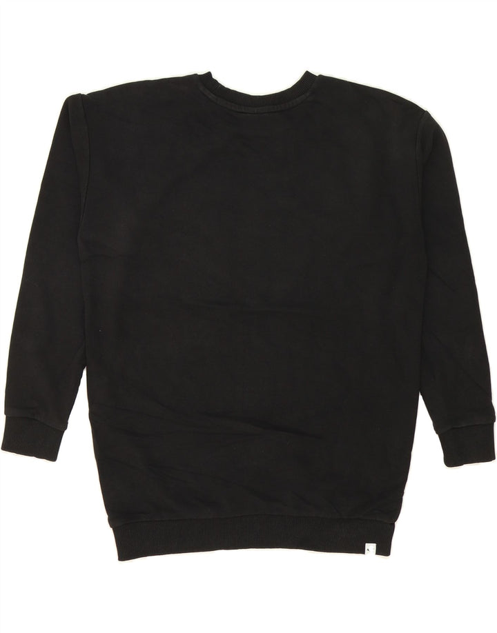 PUMA Womens Oversized Graphic Sweatshirt Jumper UK 10 Small  Black Cotton Vintage Puma and Second-Hand Puma from Messina Hembry 