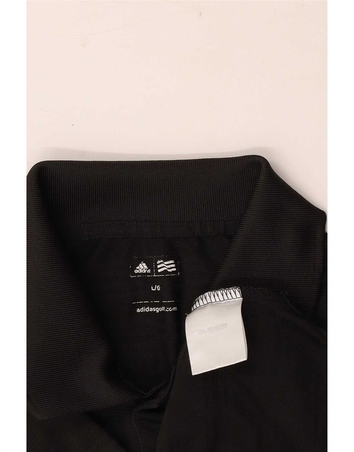 Adidas Polo Shirt til mænd Stor sort stribet polyester