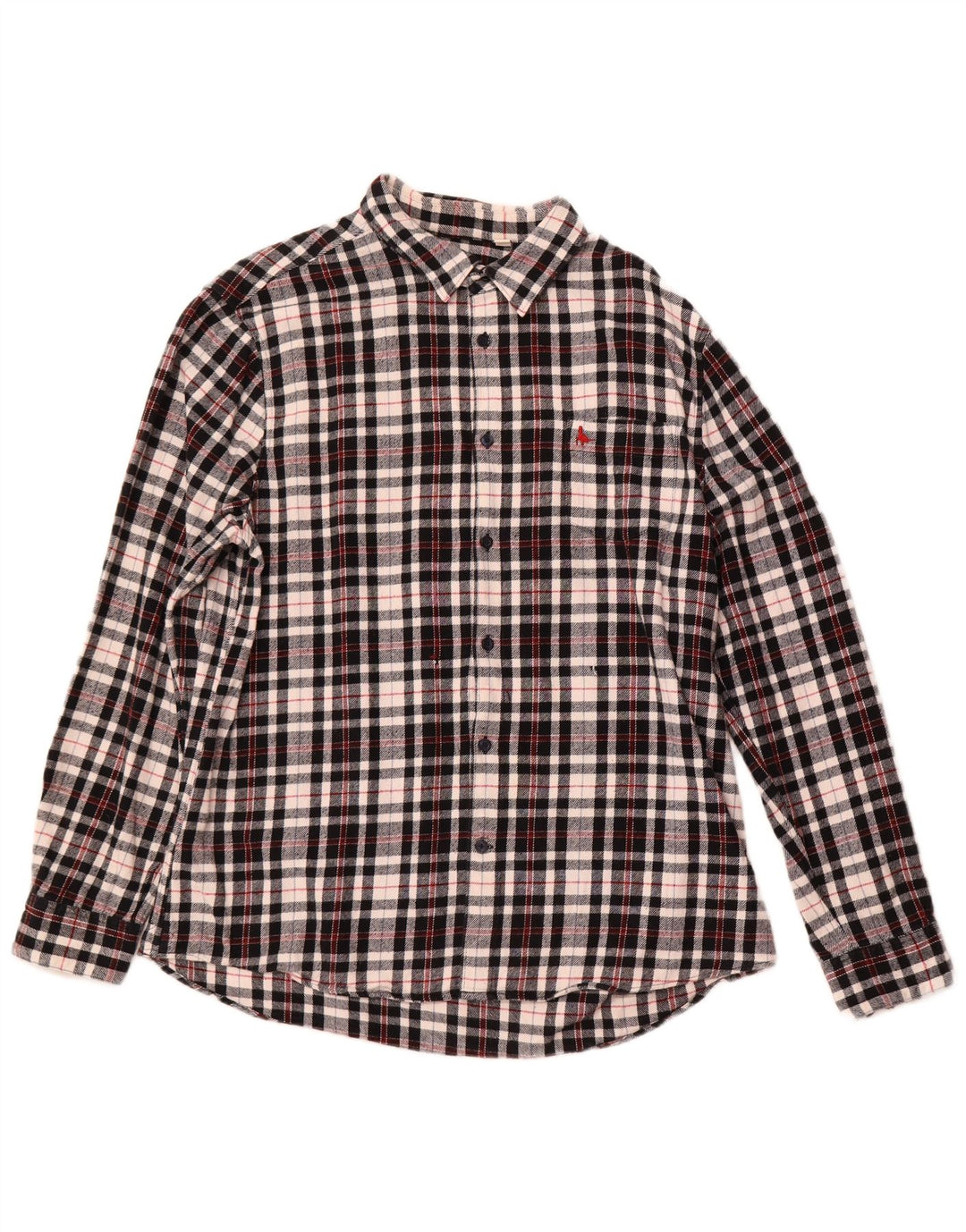 Jack Wills Herre ternet Classic Fit Flannel skjorte XL sort ternet bomuld