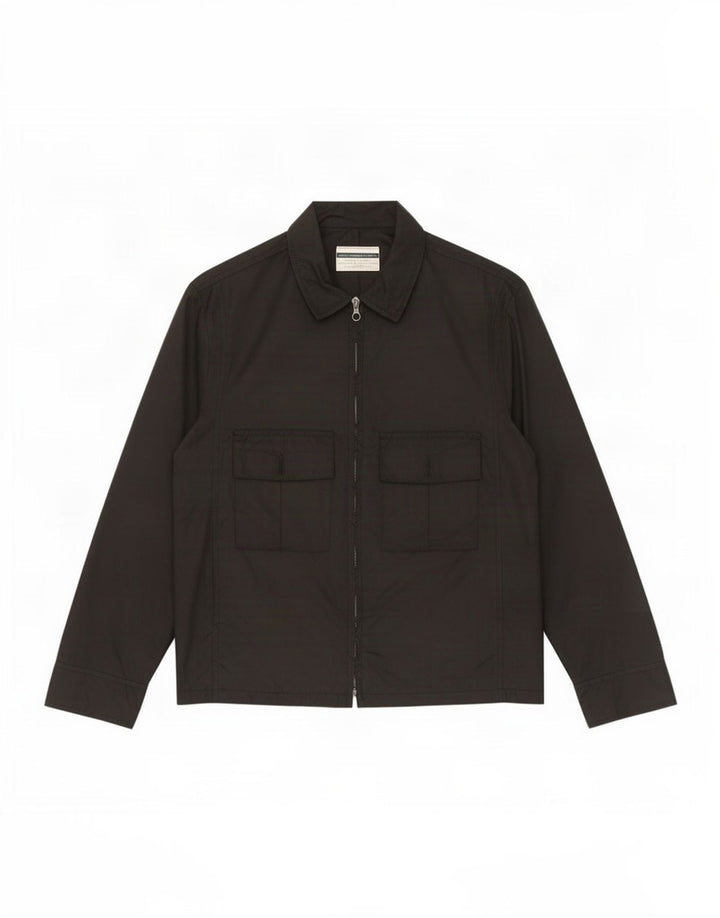 Benetton Womens Utility Jacket IT 44 Medium Sort Polyamid