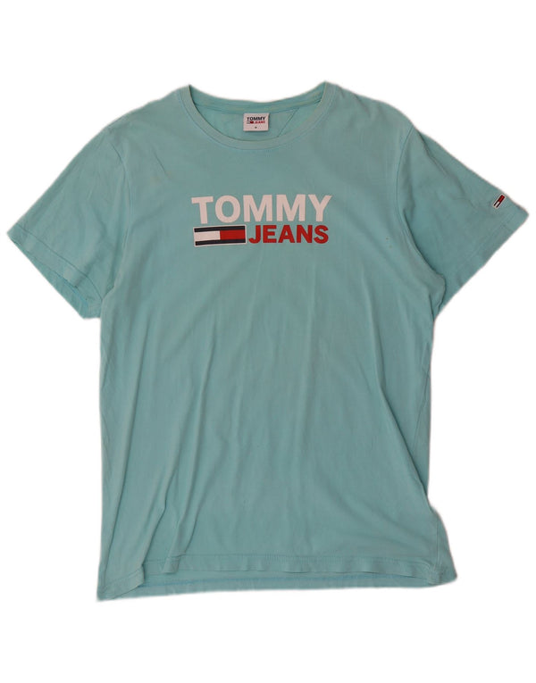 Tommy Hilfiger Herre grafisk T-shirt top mellemblå bomuld