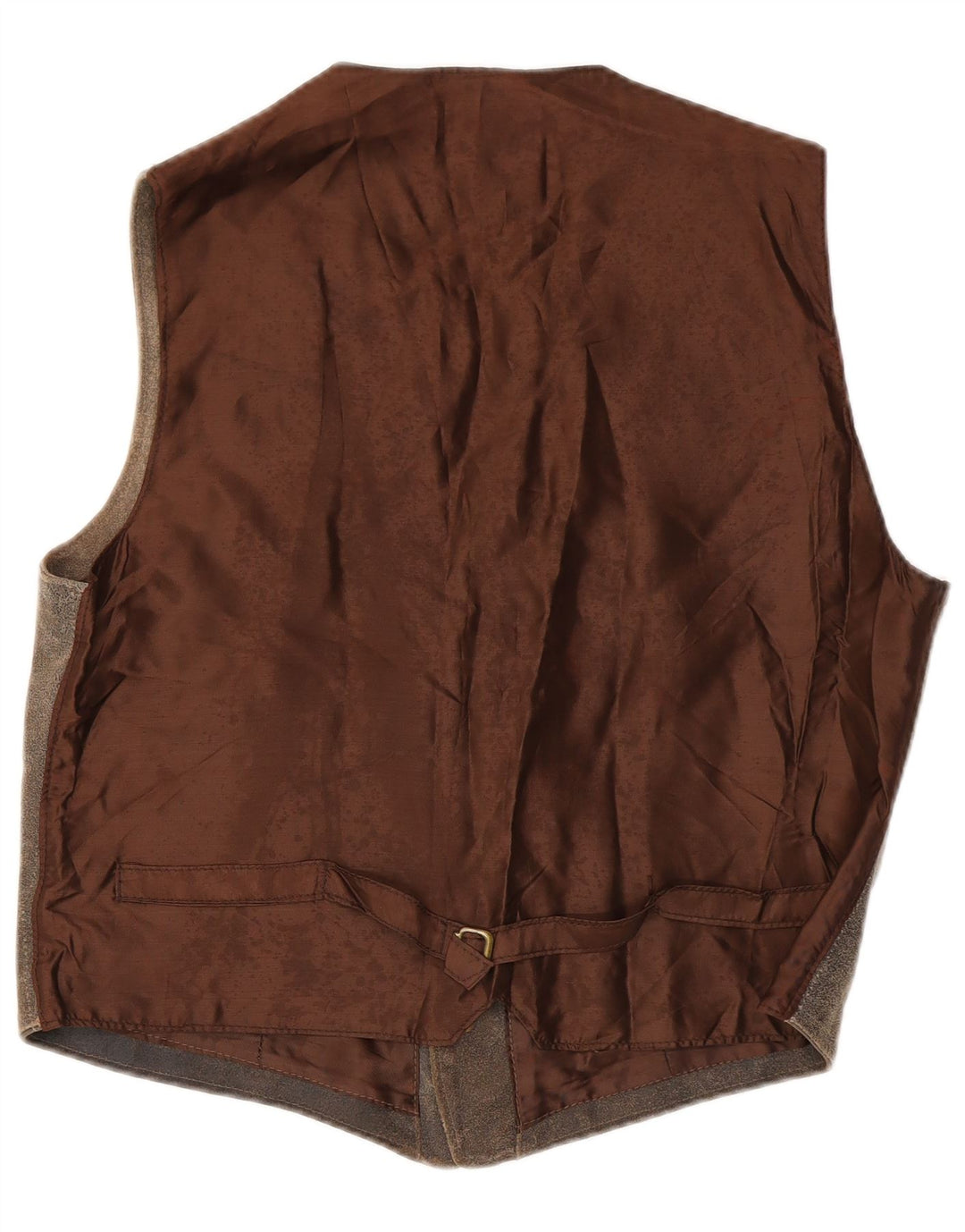 Vintage herre ruskindsvest mellem brunt læder