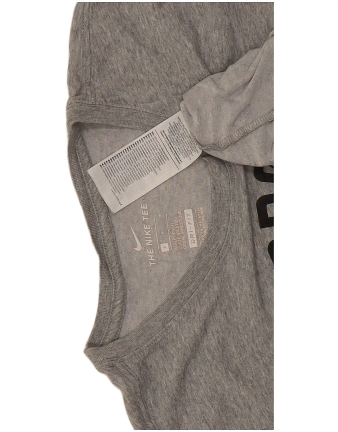 Nike Herre Dri Fit grafisk T-shirt top lille grå bomuld