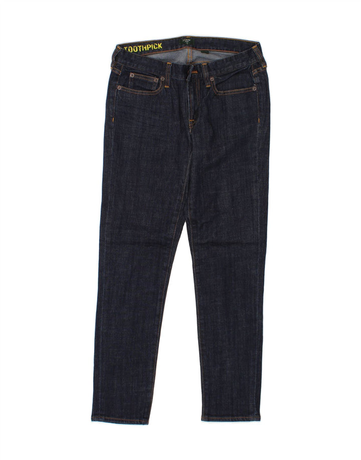 J. CREW Womens Toothpick Slim Jeans W26 L28 Navy Blue Cotton Vintage J. Crew and Second-Hand J. Crew from Messina Hembry 