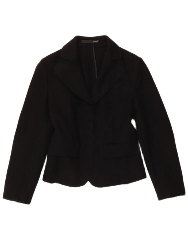 Paoloni Dame Blazer Jacket IT 42 Medium Sort Uld