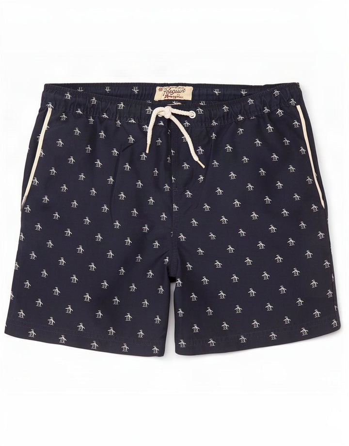 Penguin Herre grafiske svømmeshorts Medium Navy Blue