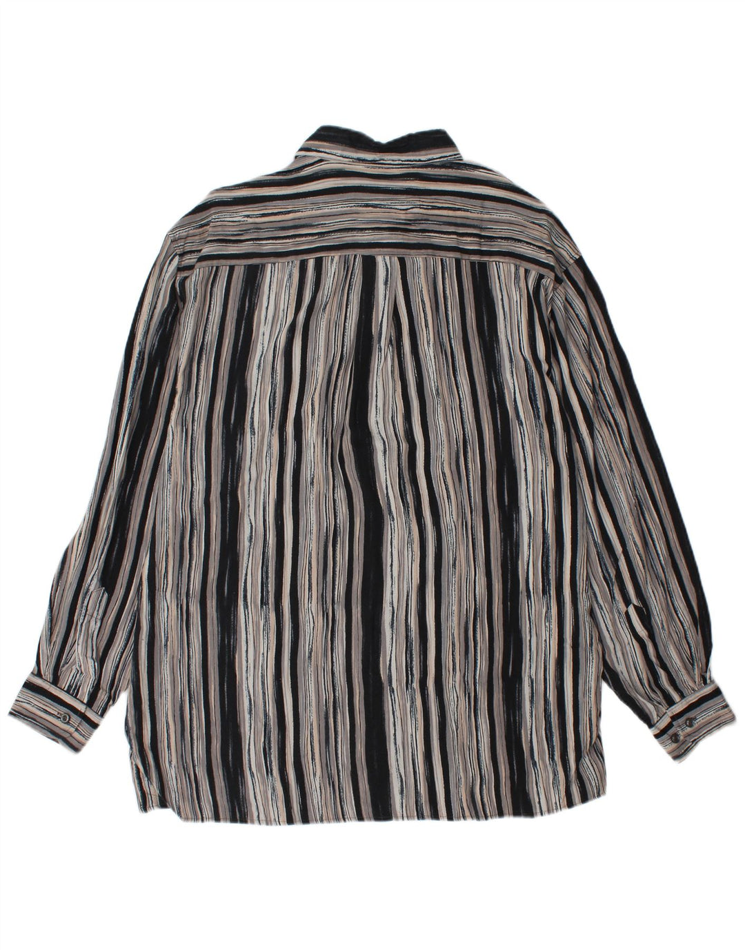 UMBERTO ROSETTI Herre Overshirt Skjorte Størrelse 15 1/2 Medium Grå Stribet