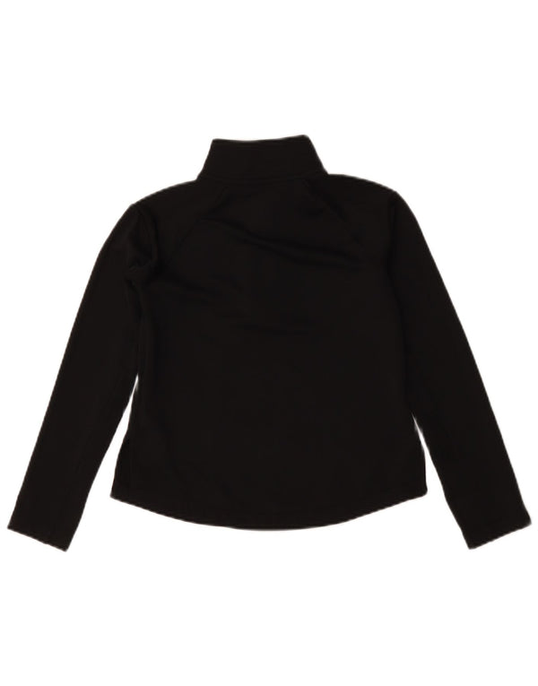 Nike Girls Dri Fit Pullover med lynlås-hals Træningsdragt Top 8-9 år Lille Sort