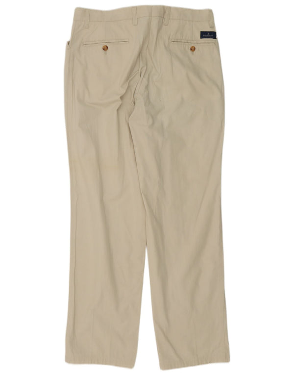 Brooksfield Herre Lige Casual Bukser IT 50 Large W34 L32 Beige Bomuld