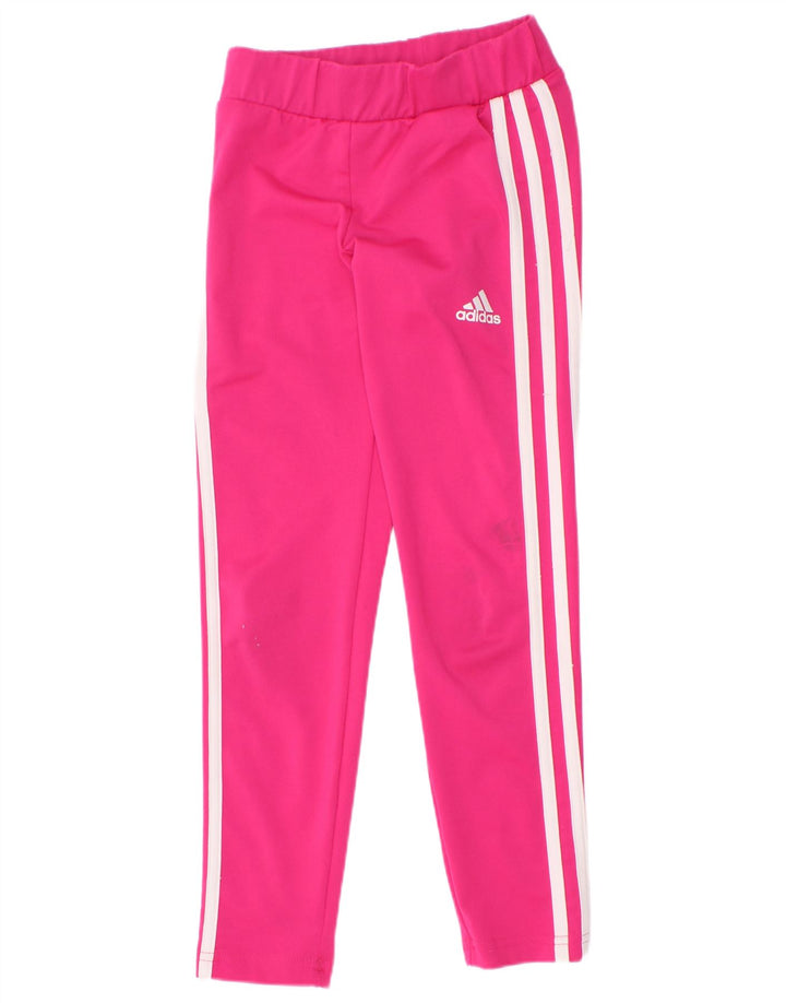 Adidas Girls Aeroready Leggings 7-8 år Pink Polyester
