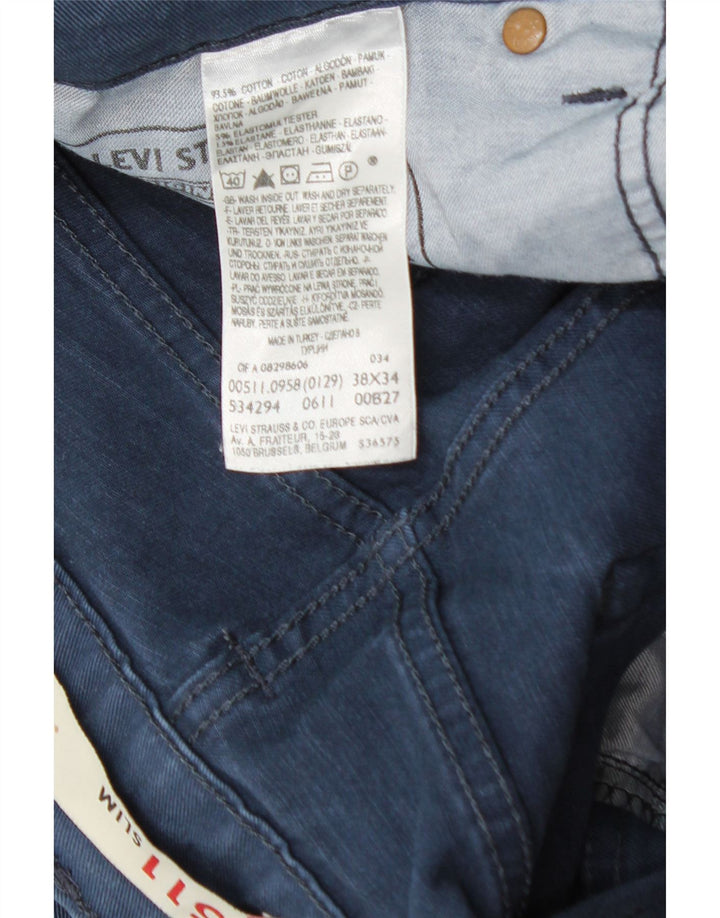Levi's Herre 511 Slim Jeans W38 L34 Blå Bomuld