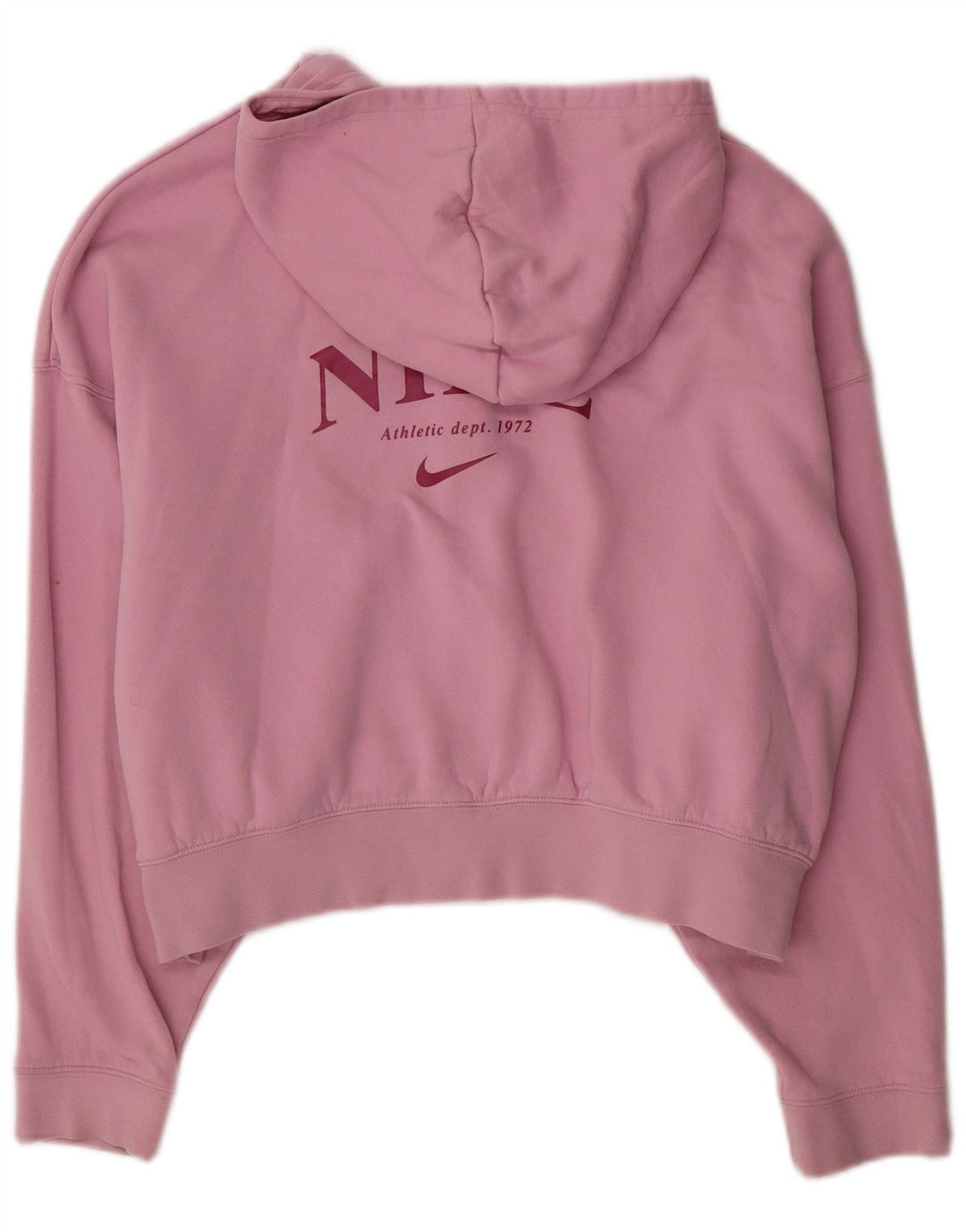 NIKE Piger Oversized Crop Grafisk hættetrøje med lynlås 13-14 år XL Pink