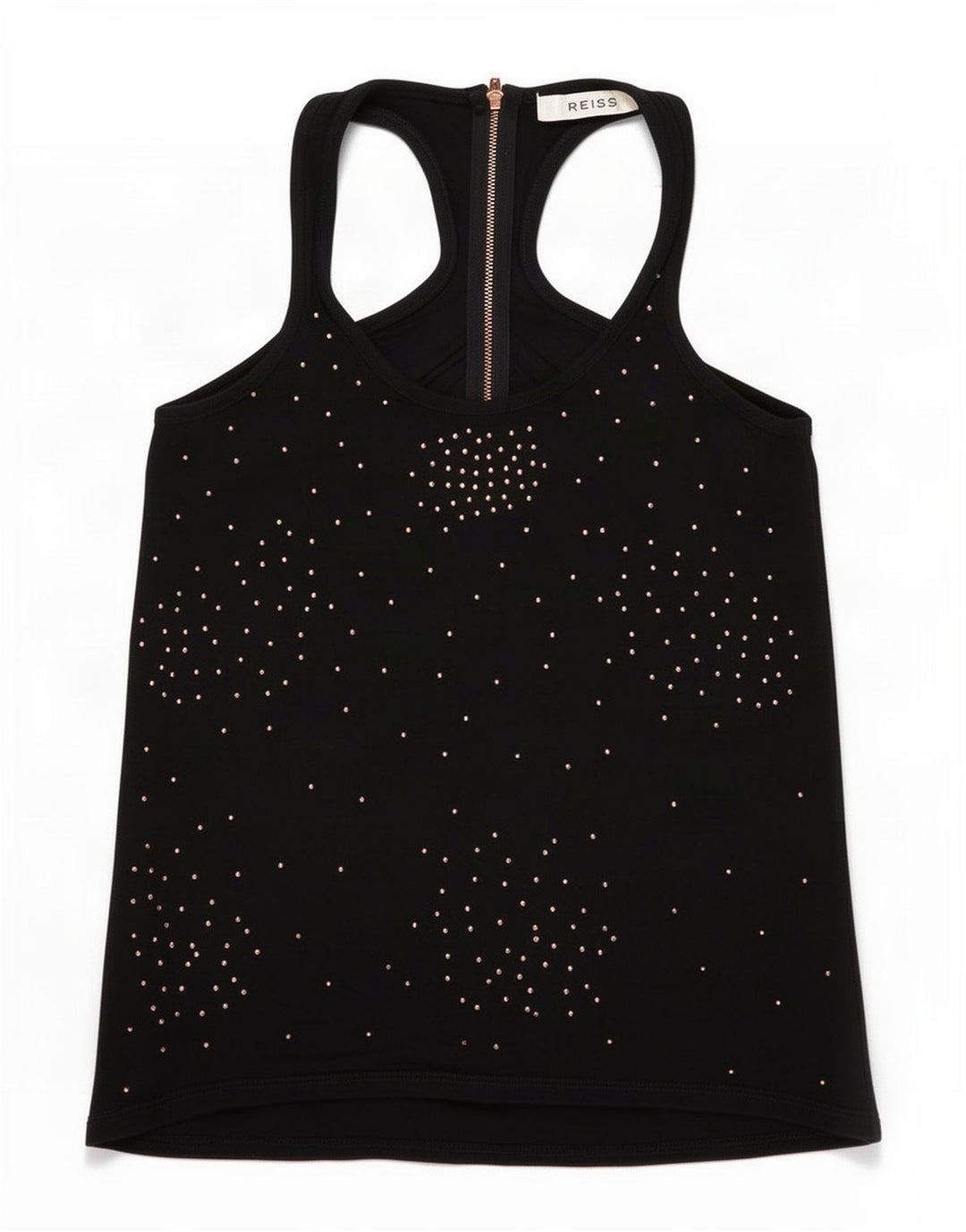Reiss Damevest Top UK 10 Small Black Viscose