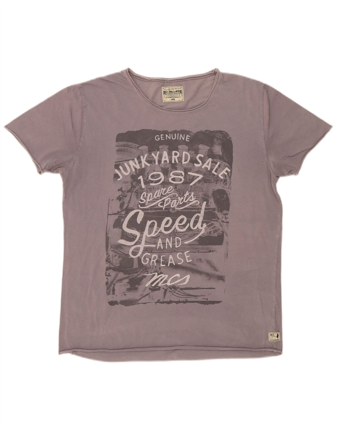 Marlboro Classics Herre Grafisk T-Shirt Top Stor Grå