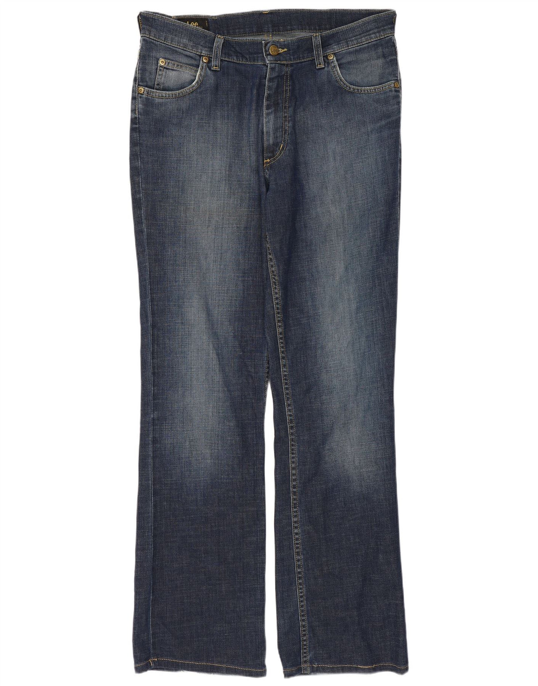 LEE Herre REED Straight Jeans W34 L31 Marineblå Bomuld