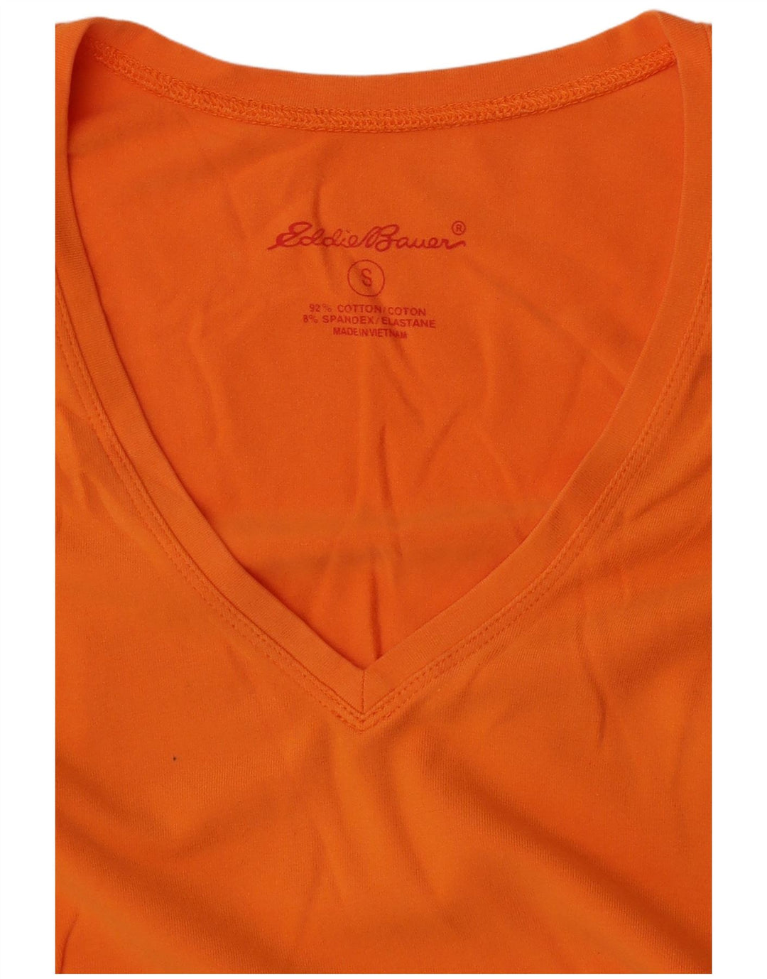 Eddie Bauer Damevest Top UK 10 Small Orange Bomuld