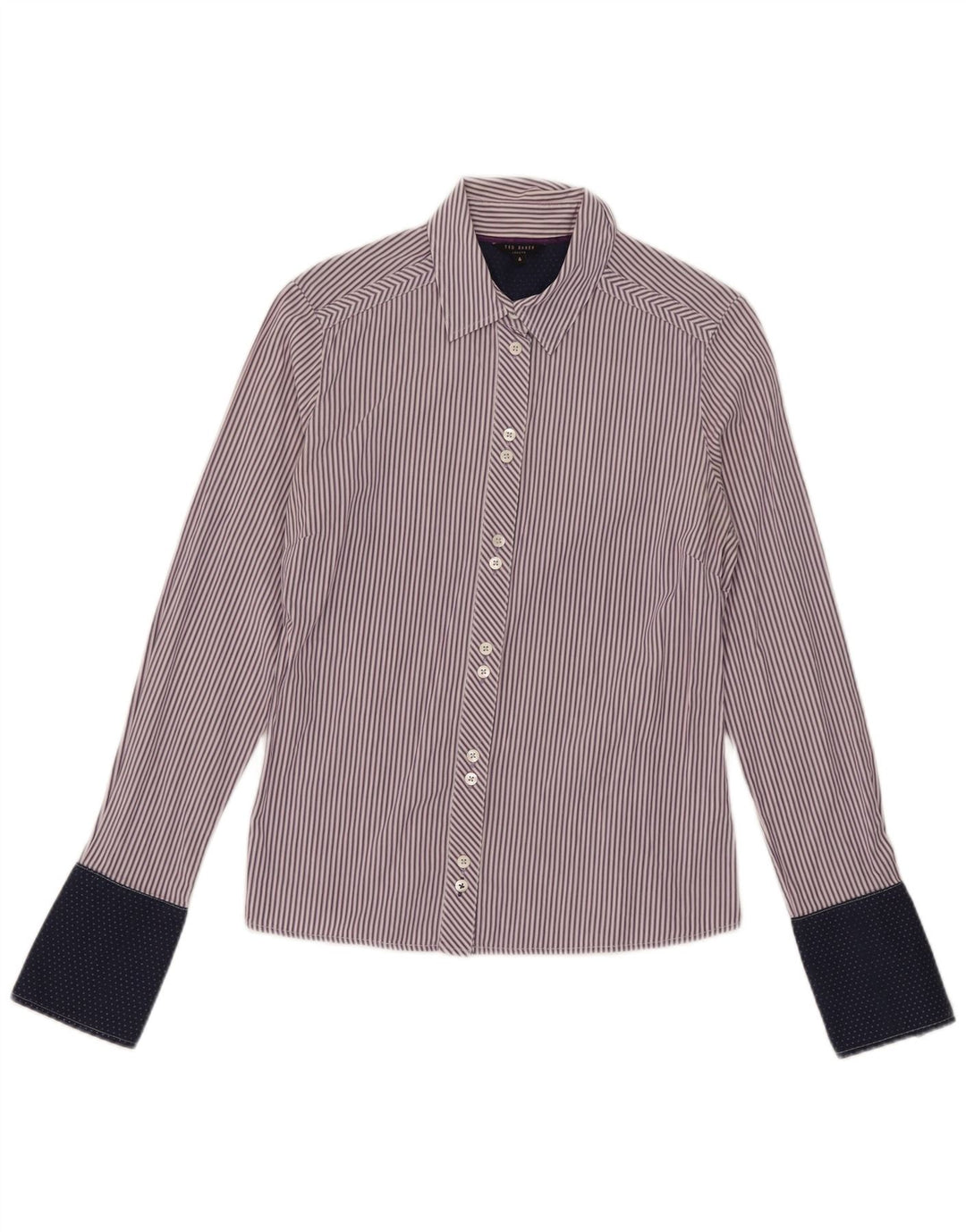 Ted Baker Dameskjorte Str. 4 Stor Lilla Stribet