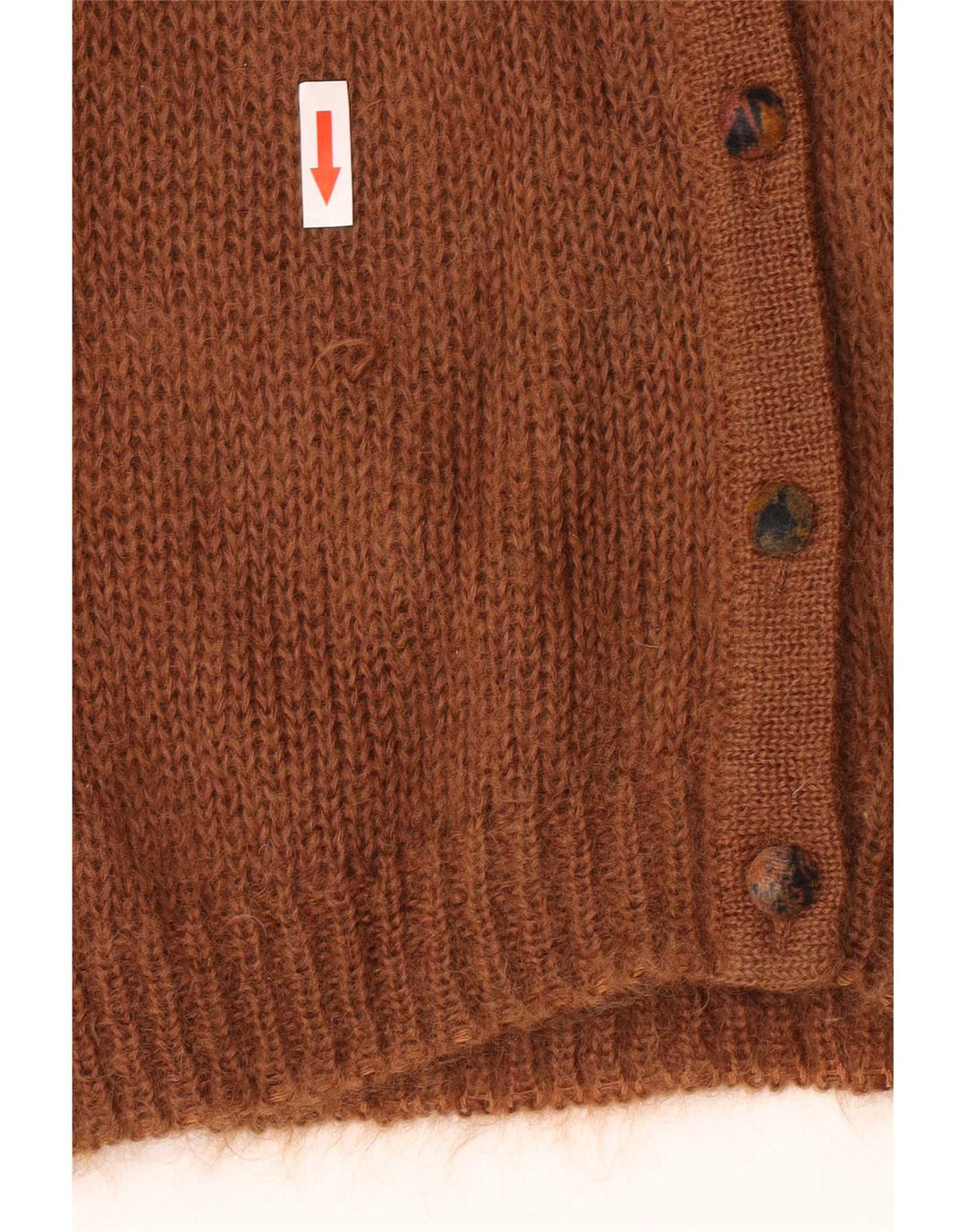 Beatrice Dame Cardigan Sweater IT 44 Medium Brown Mohair