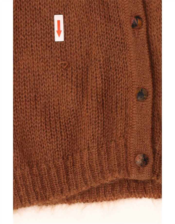 Beatrice Dame Cardigan Sweater IT 44 Medium Brown Mohair