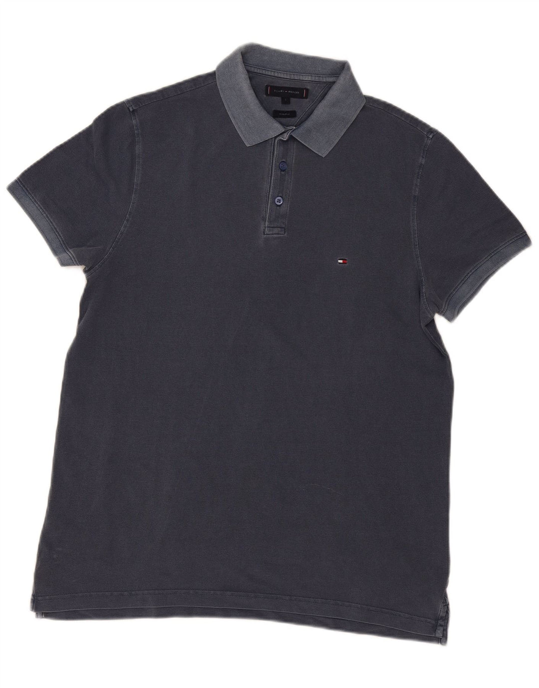 Tommy Hilfiger Herre Regular Fit Polo Shirt Large Navy Blue