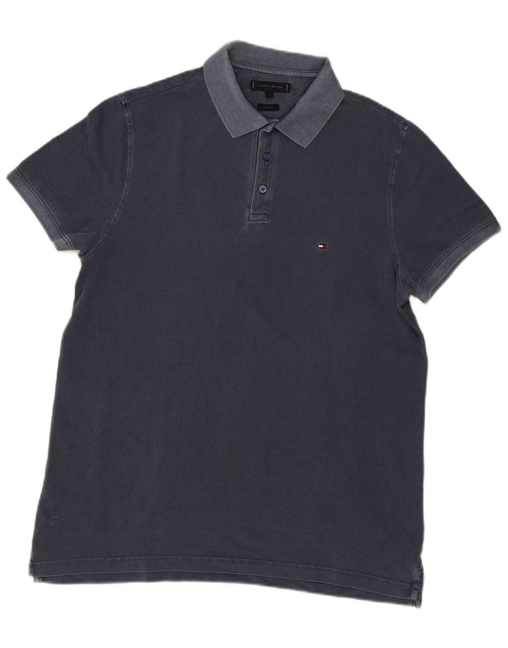 Tommy Hilfiger Herre Regular Fit Polo Shirt Large Navy Blue