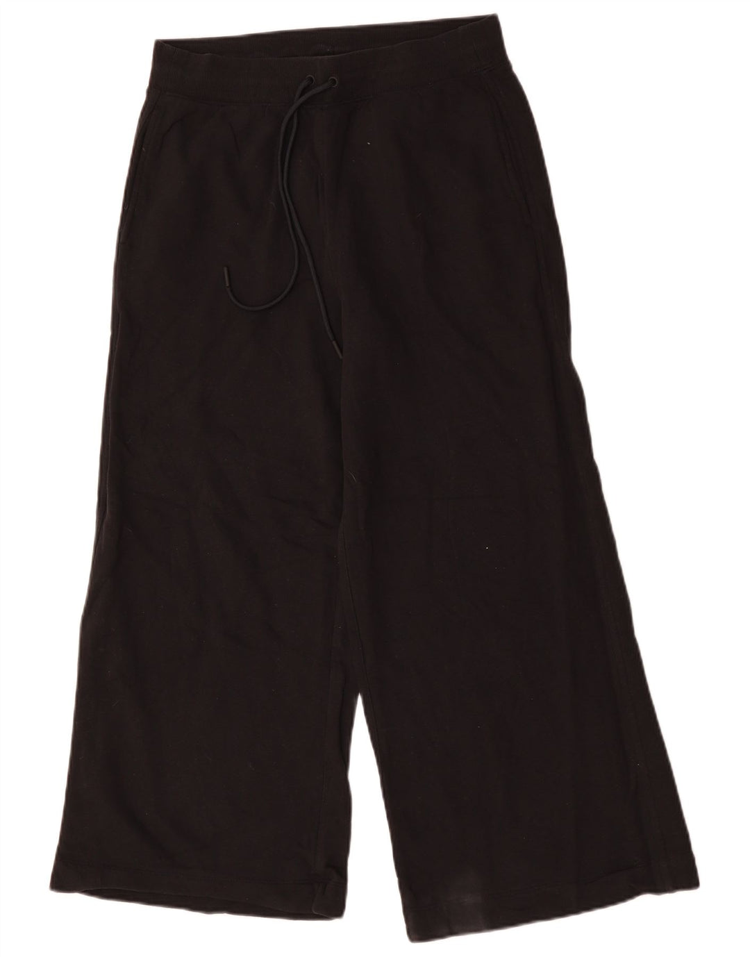 Marks & Spencer Womens Wide Leg Tracksuit Trousers UK 12 Medium Black