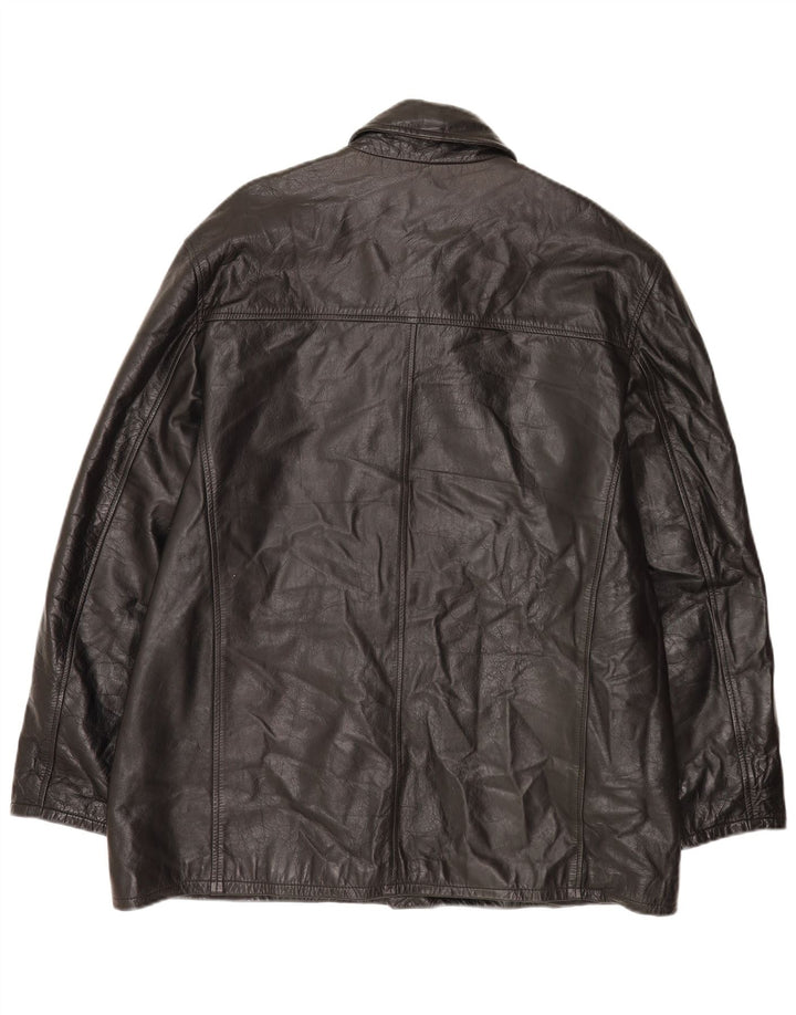 Vintage herre læderjakke UK 44 2XL sort læder