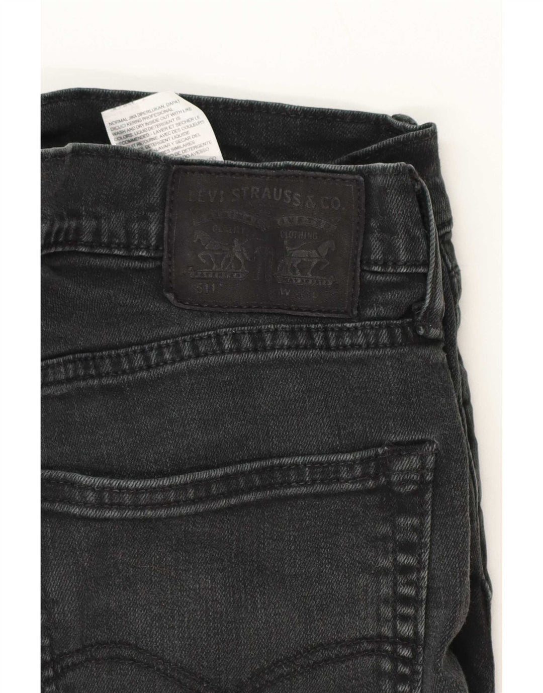 Levi's Herre 511 Slim Jeans W36 L32 Sort Bomuld