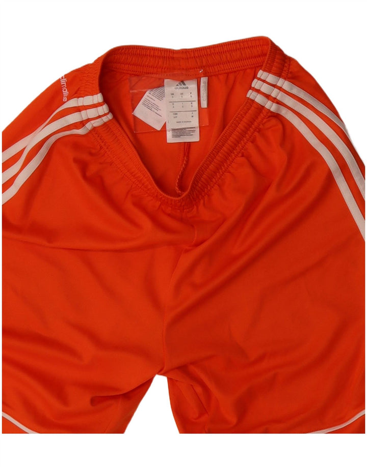 ADIDAS Mens Climalite Sport Shorts Small  Orange Polyester