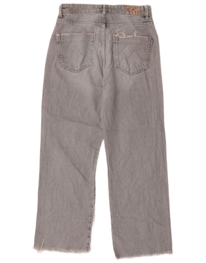 Zara Dame Jeans med brede ben EU 38 Medium W28 L26 Blå Bomuld