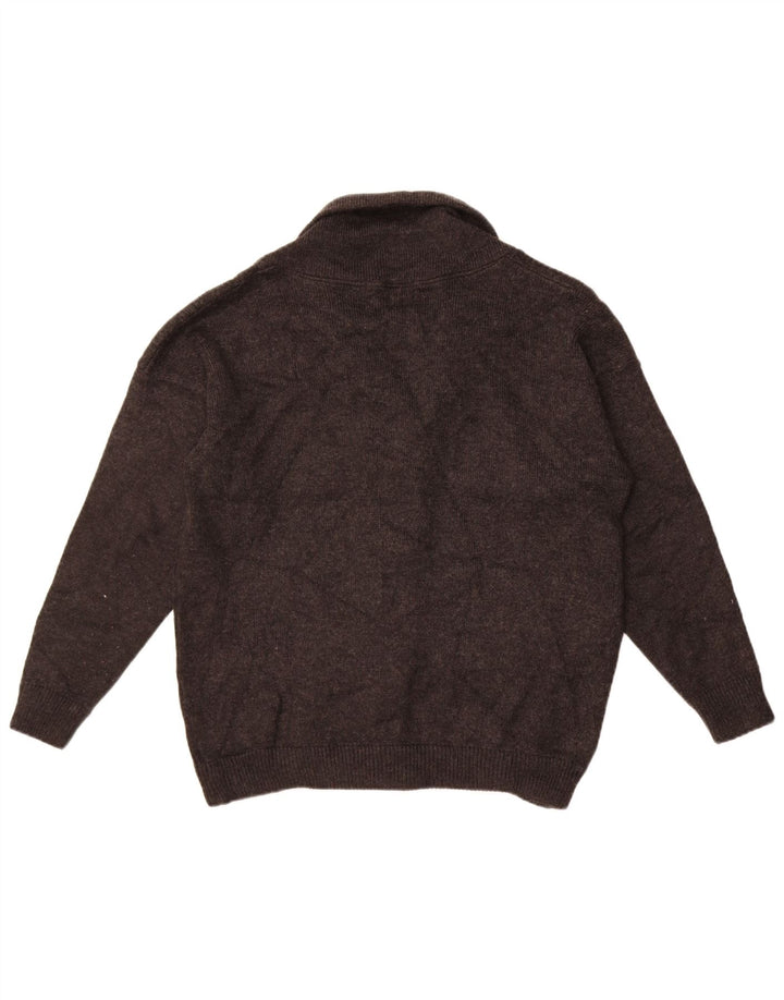 Marks & Spencer Boys Cardigantrøje 12-13 år Medium Grå Uld