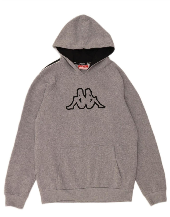 Kappa Herre grafisk hættetrøje Jumper Medium Grey Colourblock Polyester