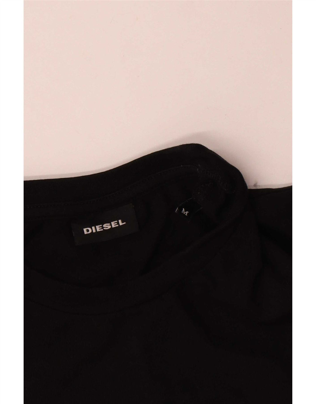 Diesel Herre Grafisk T-Shirt Top Medium Sort