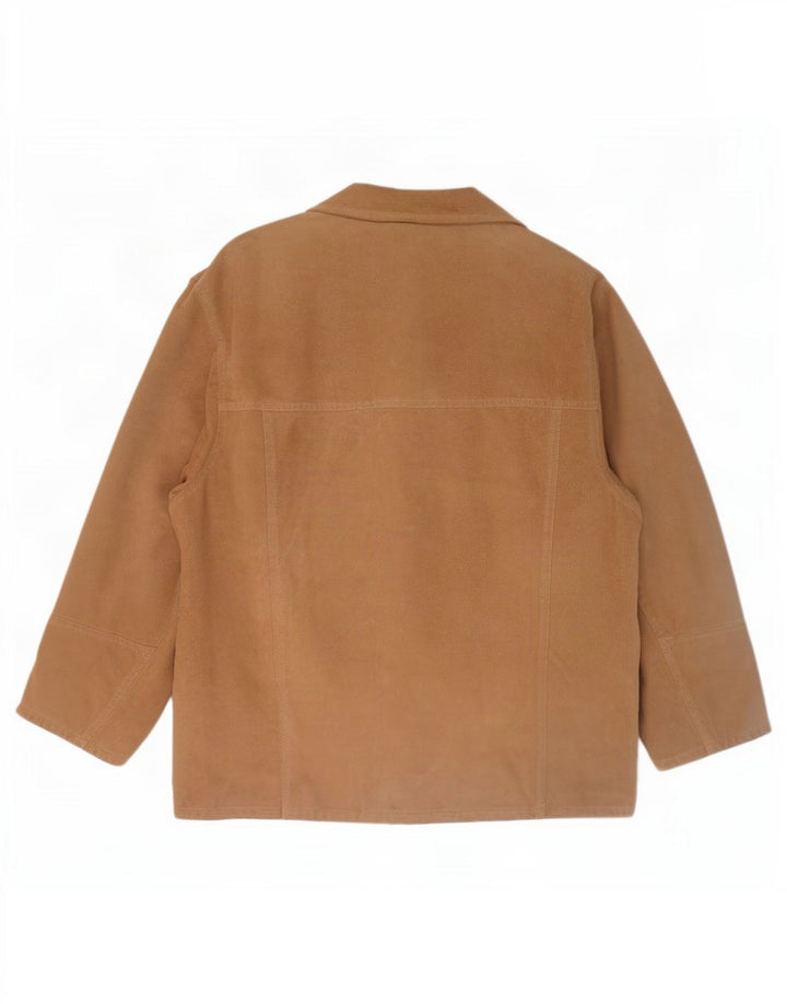 Donna Pelle Dame Ruskindsjakke IT 44 Medium Beige Læder