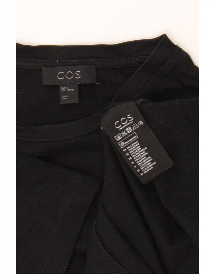 Cos Herre T-Shirt Top Lille Sort Bomuld