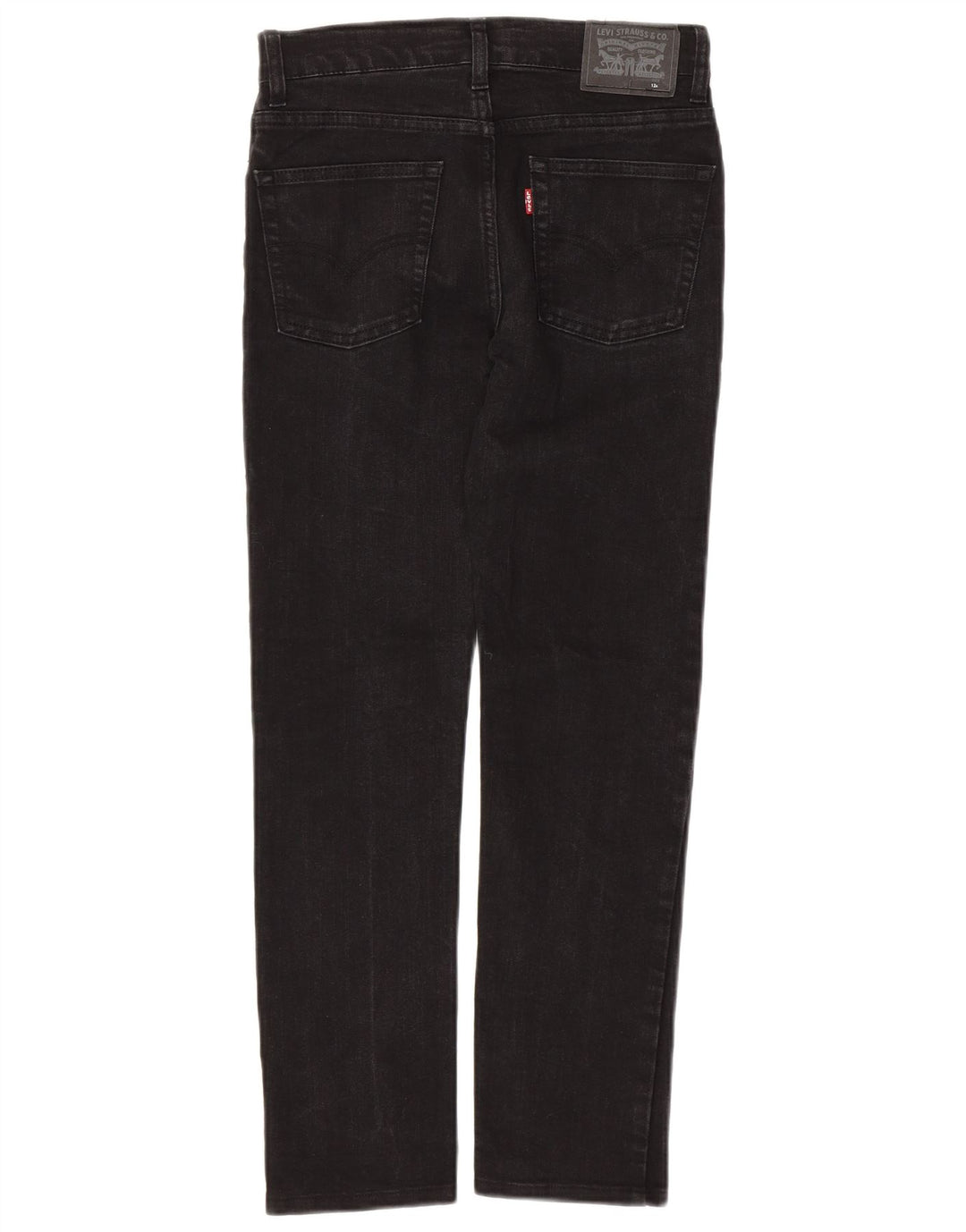 LEVI'S Boys 510 Skinny Jeans 11-12 år W28 L27 sort bomuld