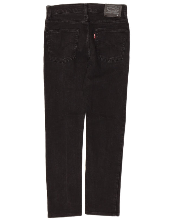 LEVI'S Boys 510 Skinny Jeans 11-12 år W28 L27 sort bomuld