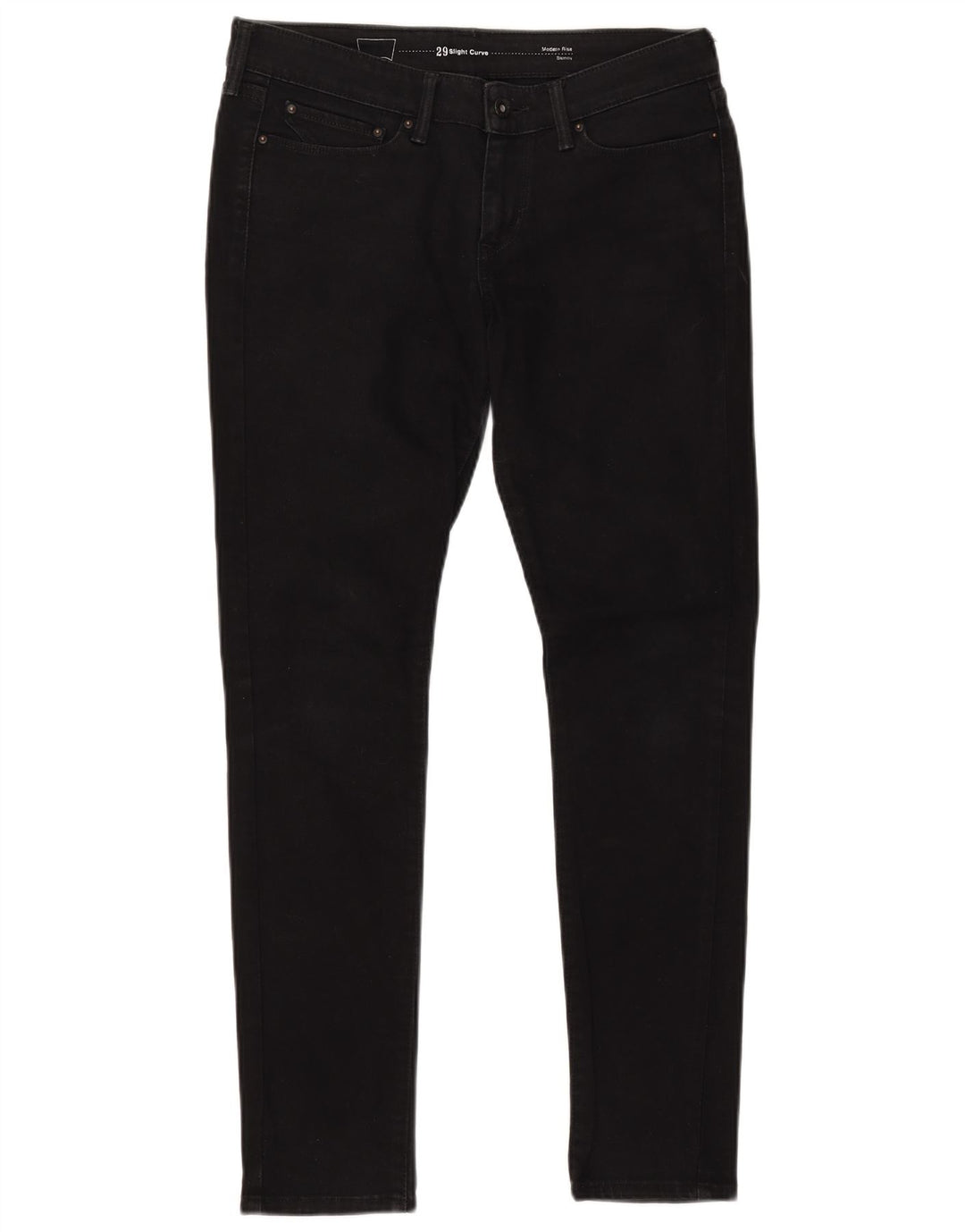 LEVI'S Dame Slight Curve Modern Rise Skinny Jeans W29 L32 Sort Bomuld