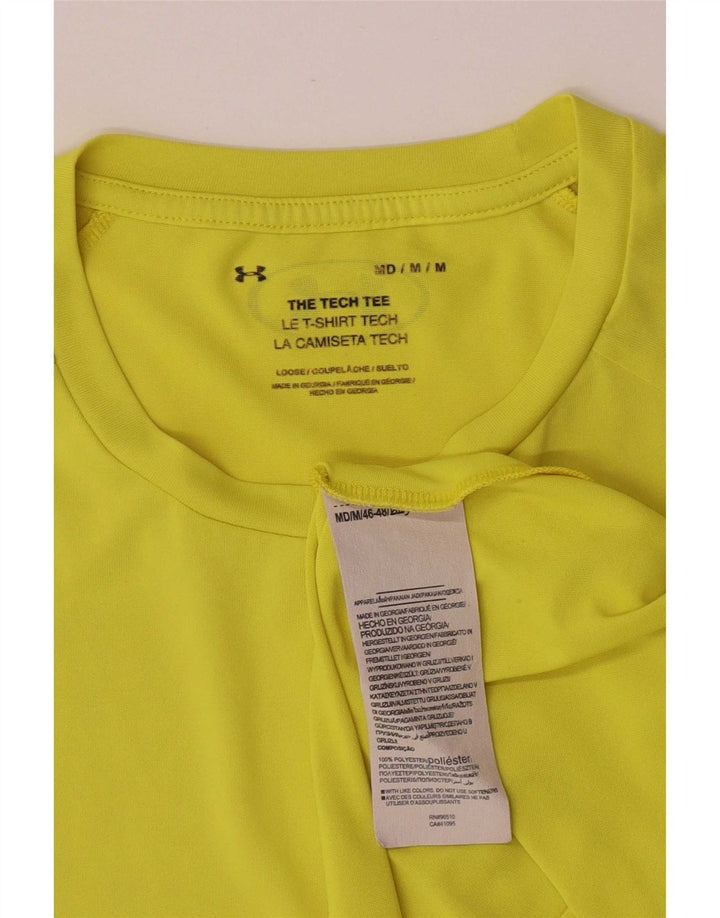 Under Armour Herre Kortærmet Regular T-Shirt Top Medium Gul Polyester