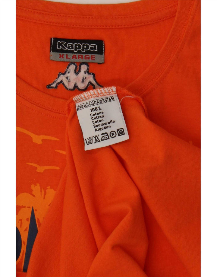 Kappa Herre Grafisk Vest Top XL Orange Bomuld