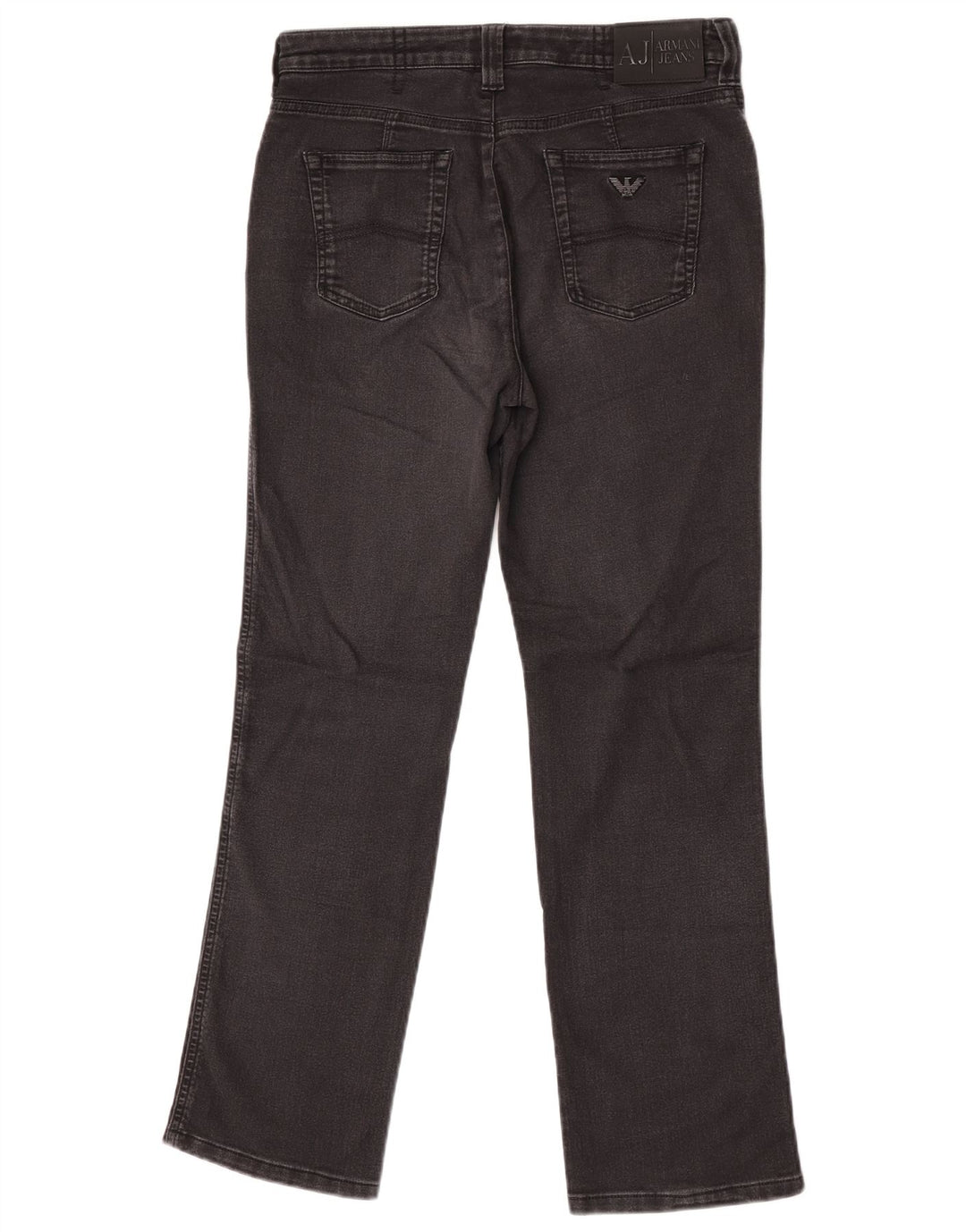 Armani Dame Straight Jeans W30 L30 Sort Bomuld